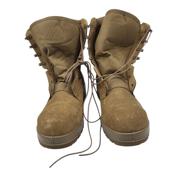Belleville ASTM F2413-11 Tan Steel Toe Vibram Combat Boots Sz 12R Made In USA main image 8
